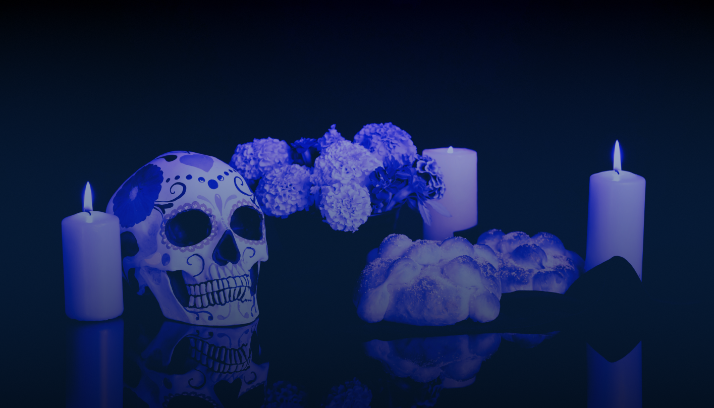 Día de Muertos en oficina moderna